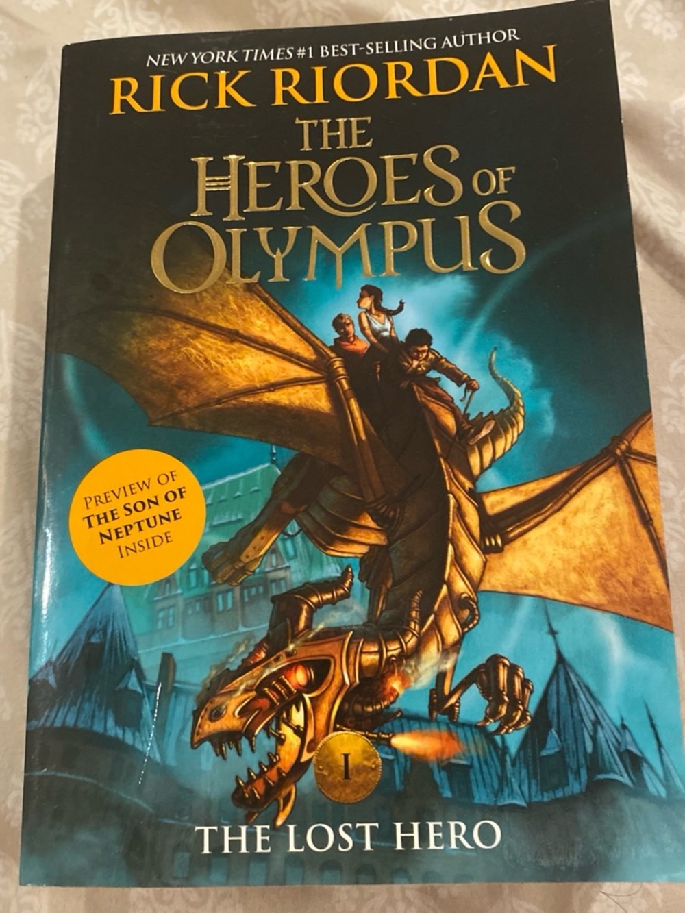 Disney The Heroes of Olympus: The Lost Hero – Blue and Gold Cover